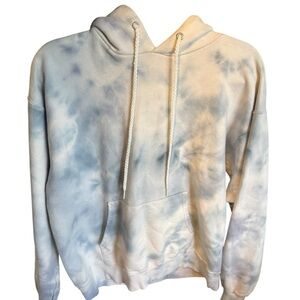 Vintage ultimate Hanes Cotton Printpro Men's blue Tie-Dye Hoodie size M